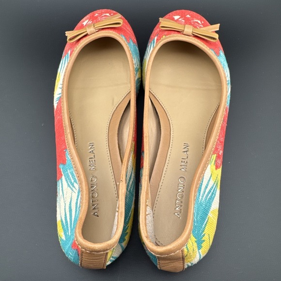 Antonio Melani Women's Leather Floreal Ballet Flats Size 6.5M - Picture 4 of 8